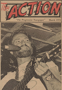 Willie Nelson on the cover of Action Magazine